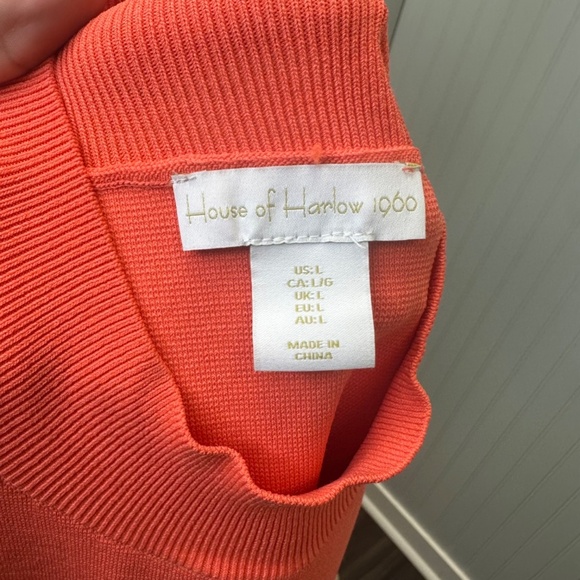 REVOLVE House of Harlow 1960 orange sleeveless turtle neck top size Large - Picture 6 of 7
